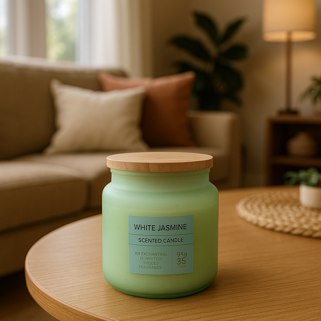 White Jasmine Scented Candles — view 2