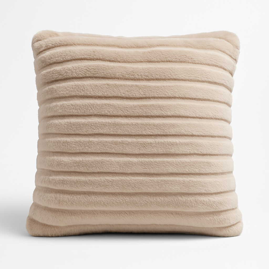 Lakely Sable Faux Fur Coushion Throw Pillow - Single Side