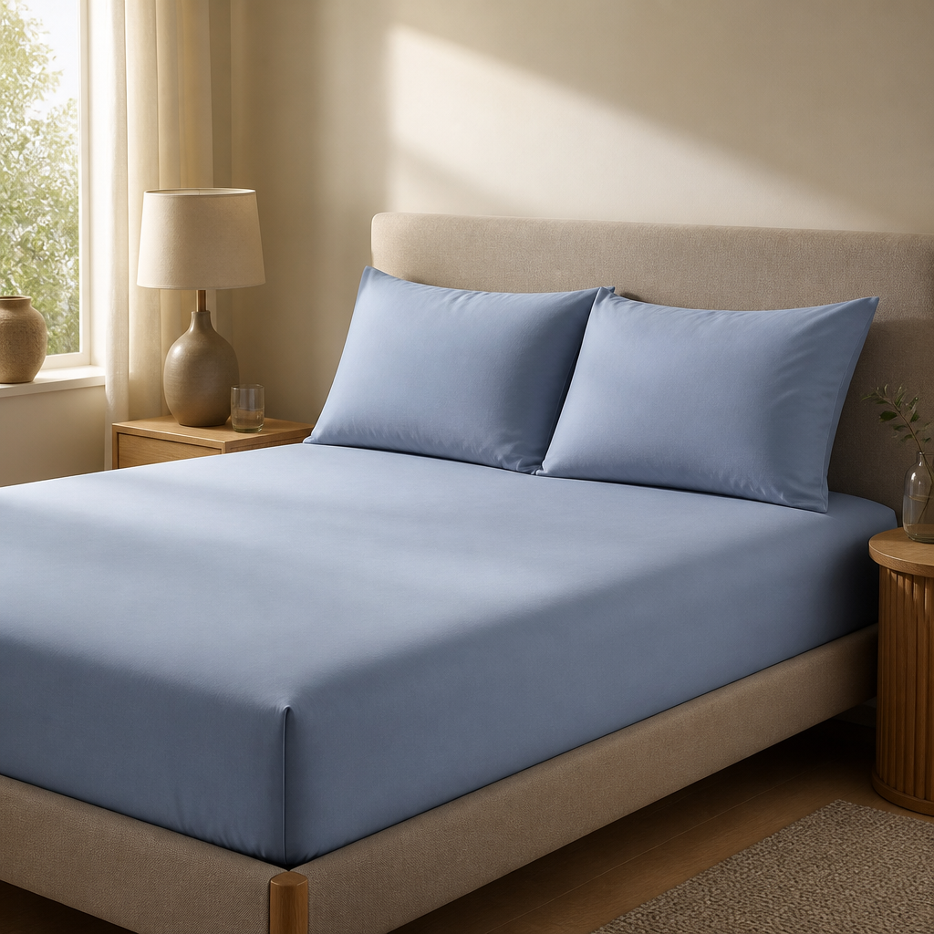 M&S Home Luxury Egyptian Cotton Sateen Deep Fitted Sheet — view 2