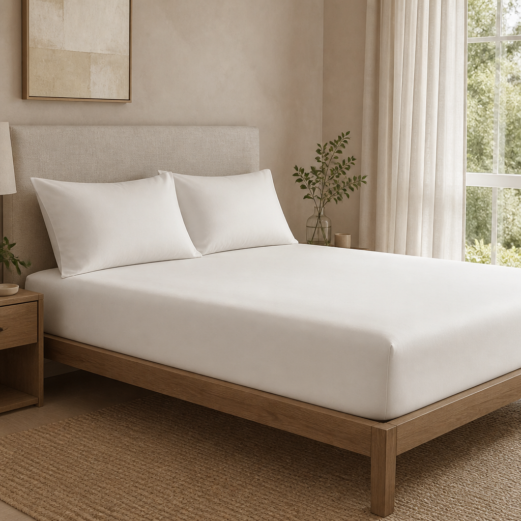 M&S Home Luxury Egyptian Cotton Sateen Deep Fitted Sheet — view 2