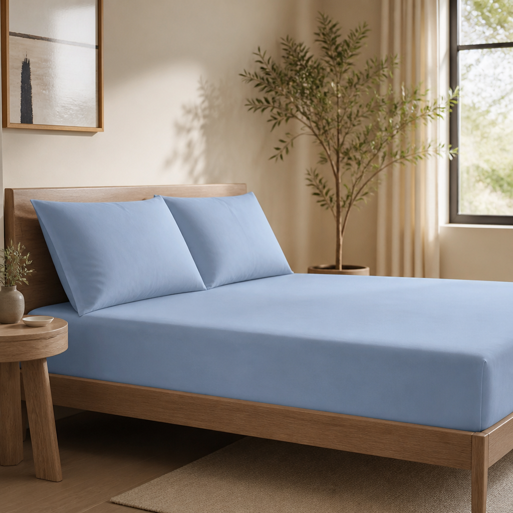 M&S Home Luxury Egyptian Cotton Sateen Deep Fitted Sheet — view 2