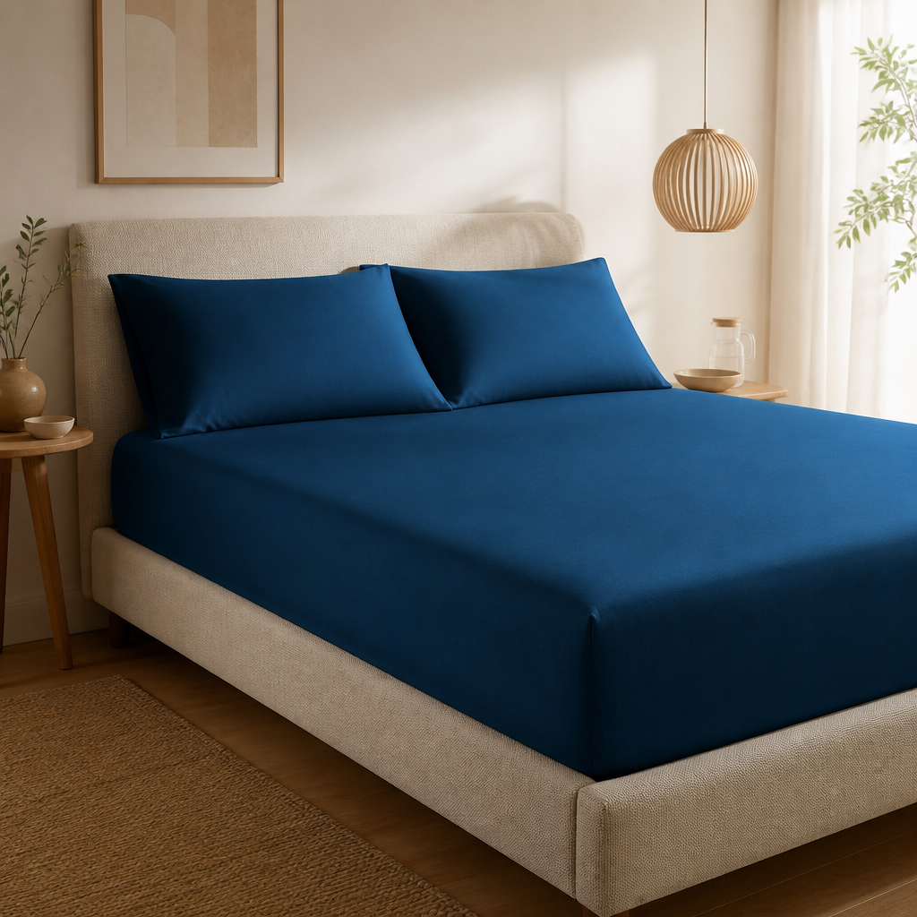 M&S Home Luxury Egyptian Cotton Sateen Extra Deep Fitted Sheet — view 2