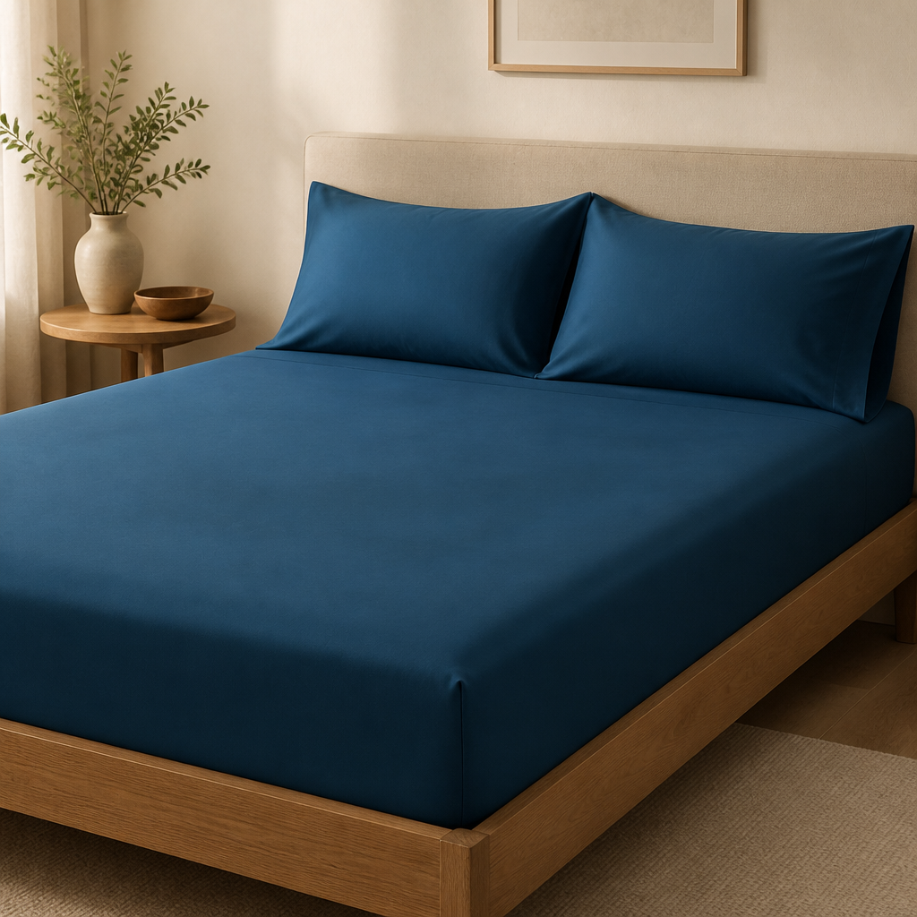 M&S Home Luxury Egyptian Cotton Sateen Deep Fitted Sheet — view 2