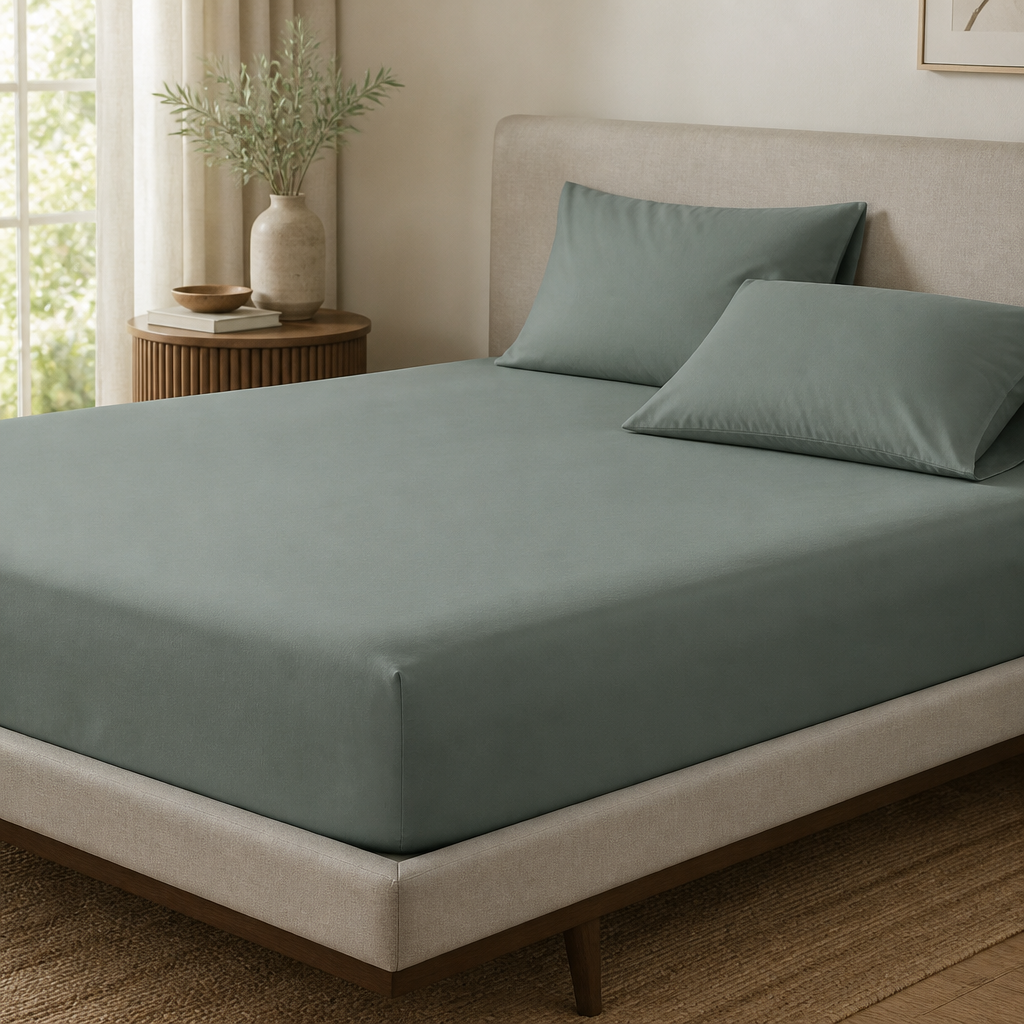 M&S Home Luxury Egyptian Cotton Sateen Extra Deep Fitted Sheet — view 2