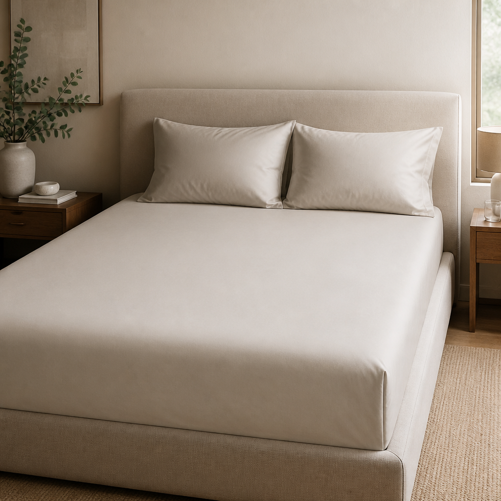 M&S Home Luxury Egyptian Cotton Sateen Deep Fitted Sheets — view 2
