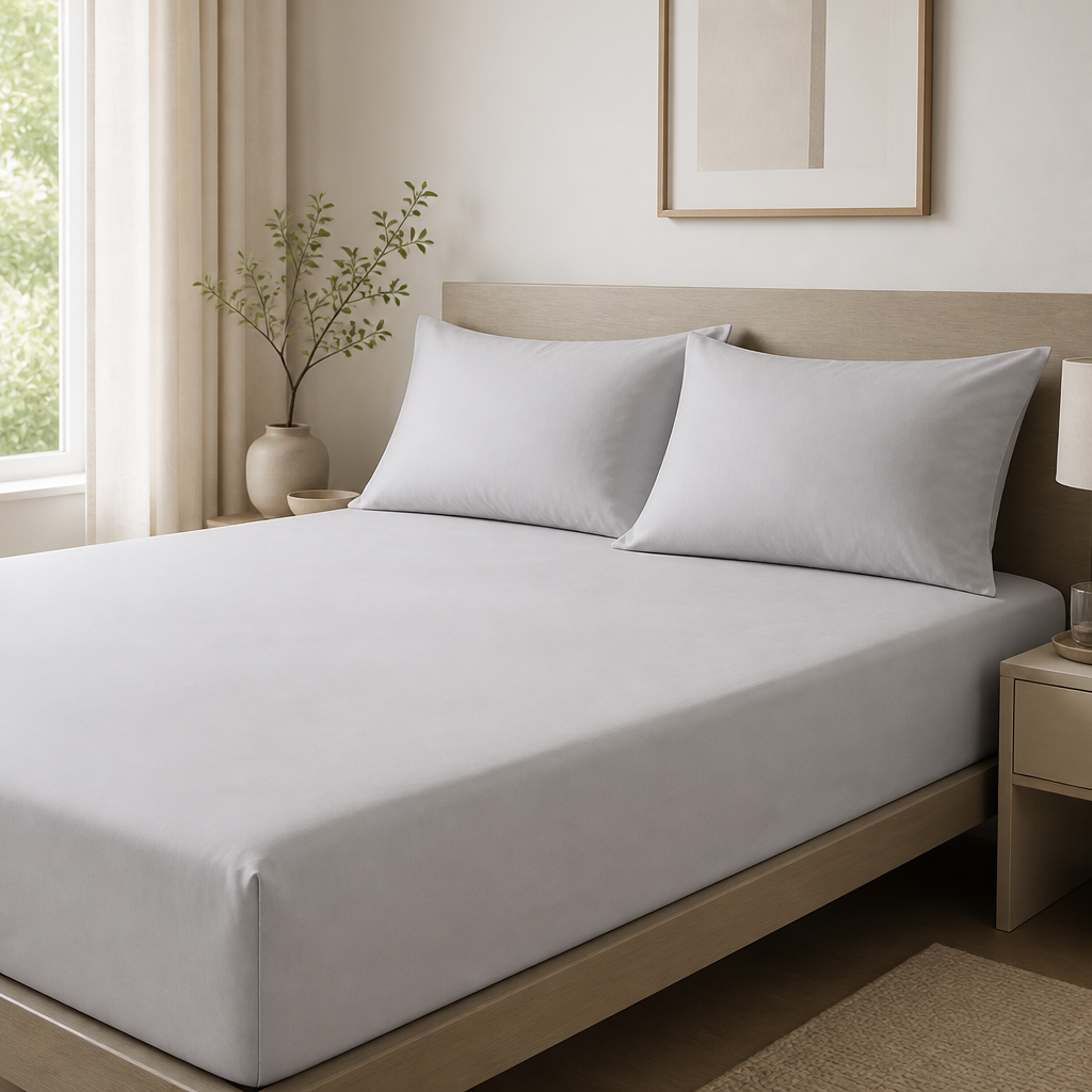 M&S Home Luxury Egyptian Cotton Sateen Deep Fitted Sheet — view 4