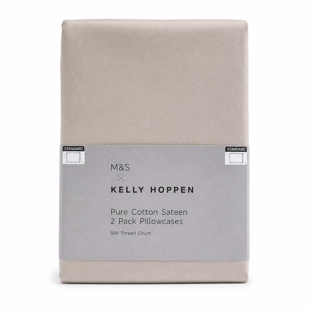M&S X Kelly Hoppen Pure Sateen 2 Pack Pillowcases