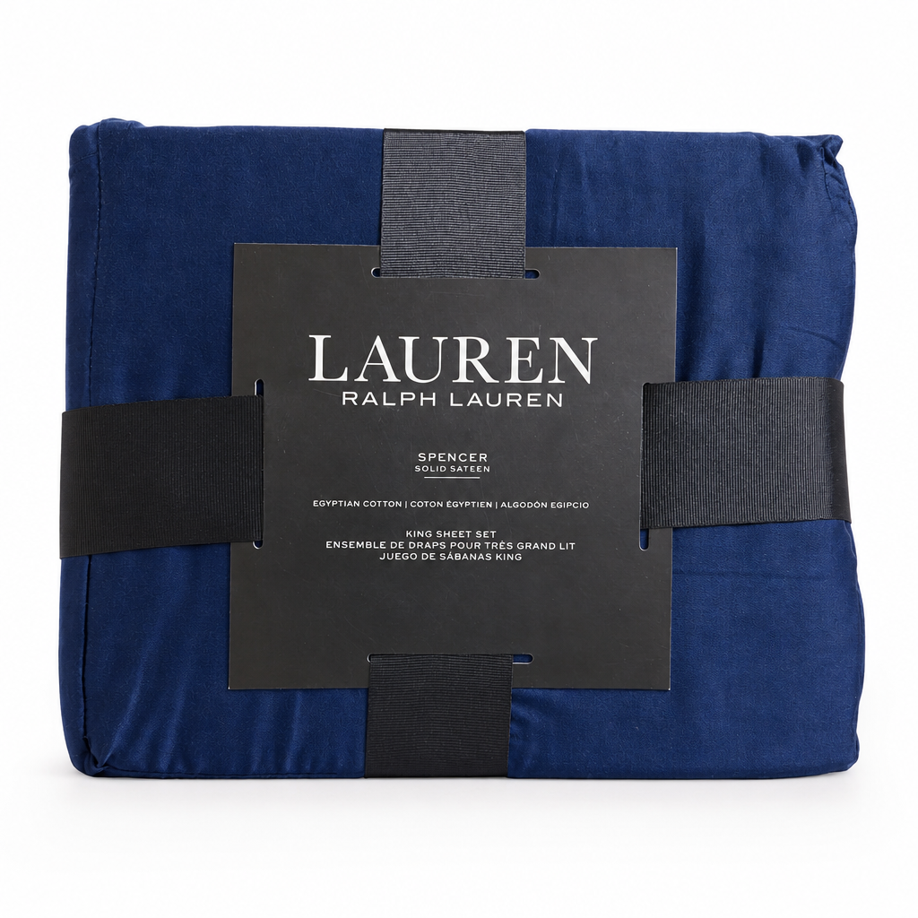 Lauren Ralph Lauren Lauren Ralph Lauren Spencer 475-Thread-Count King Sheet Set in Navy — view 3