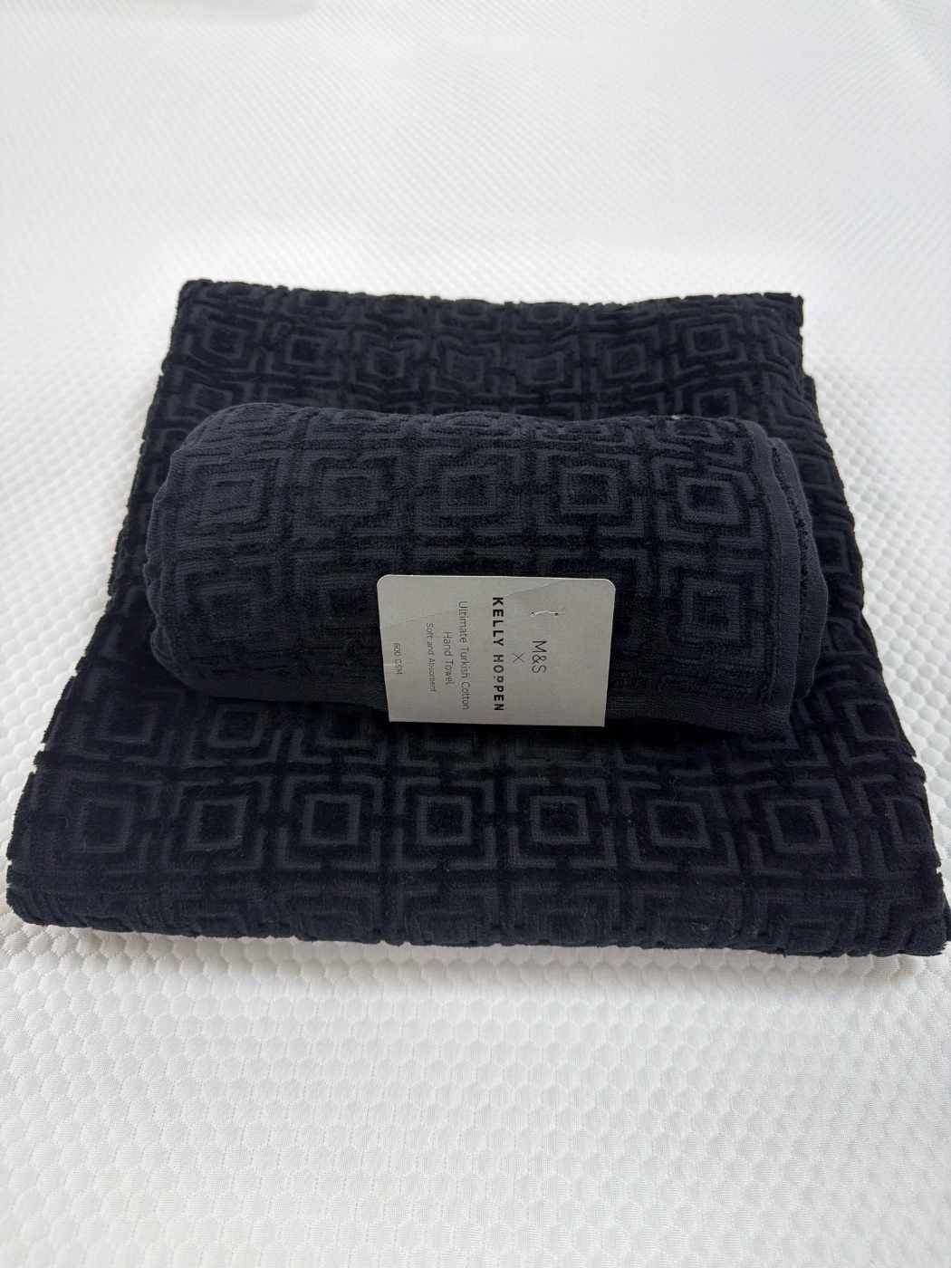 M&S Kelly Hoppen Ultimate Turkish Cotton Geometric Hand Towel — view 2
