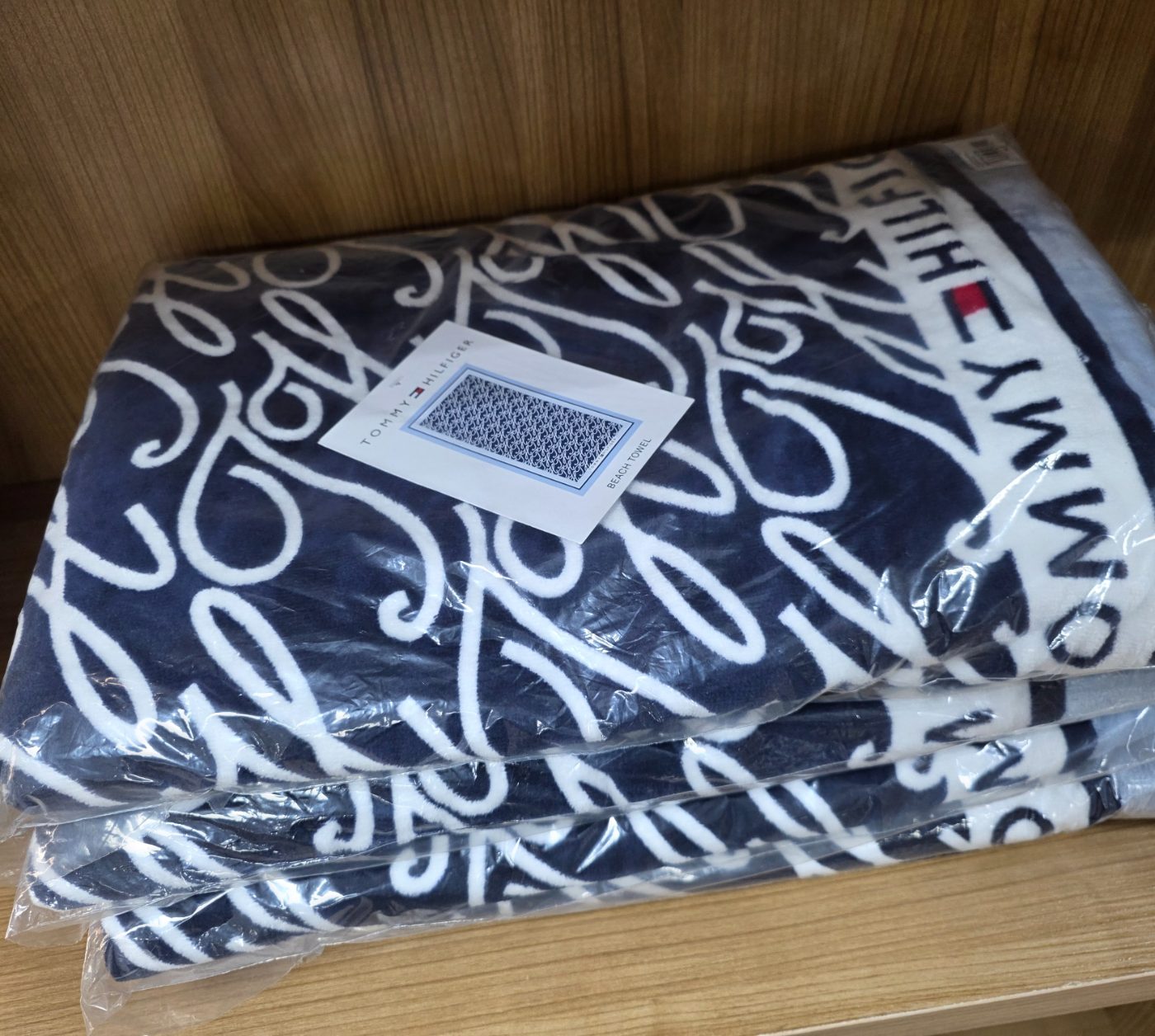 Tommy Hilfiger Allover Script Monogram Beach Towel — view 2