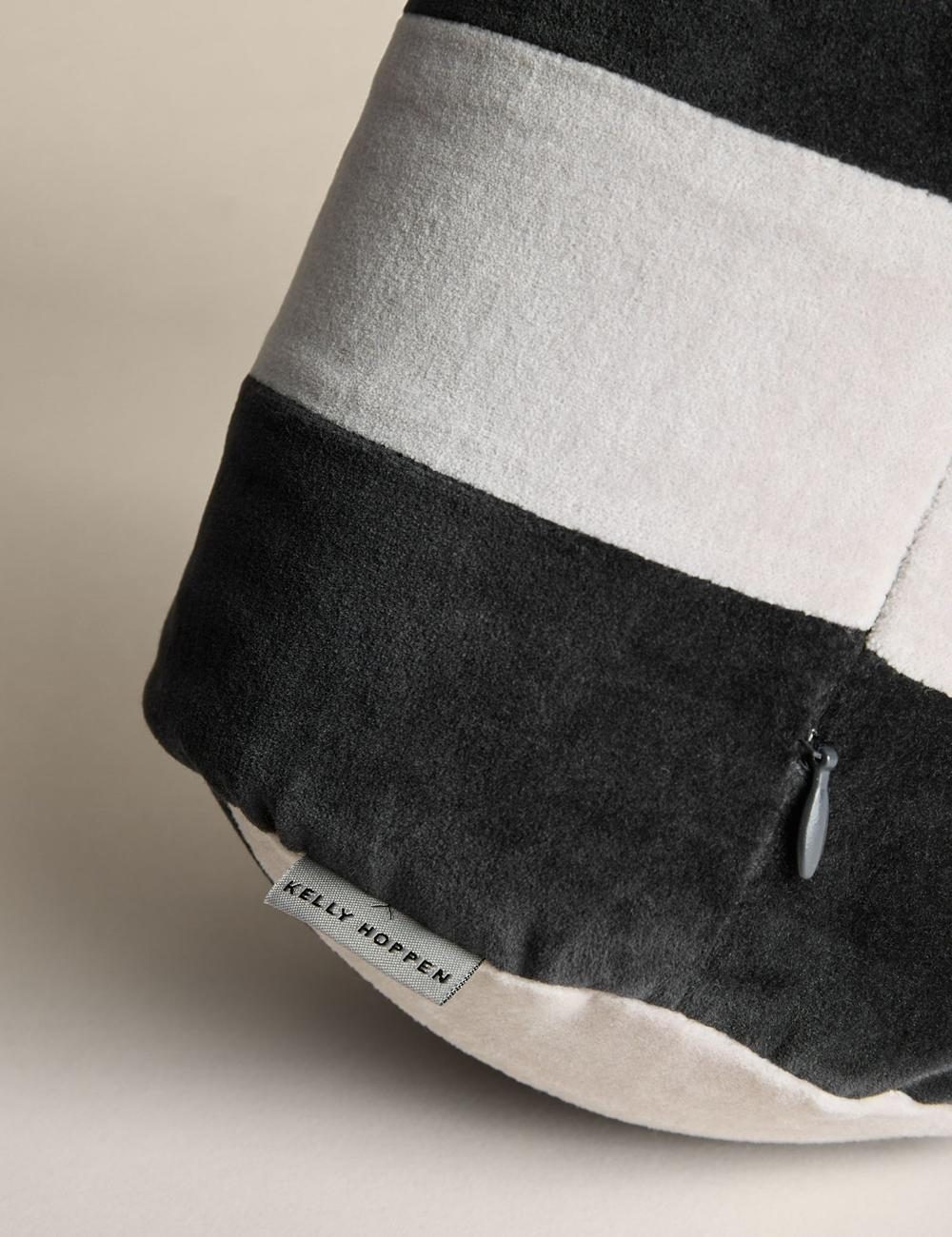 M&S X Kelly Hoppen Stripe Round Bolster Cushion Pillow — view 6