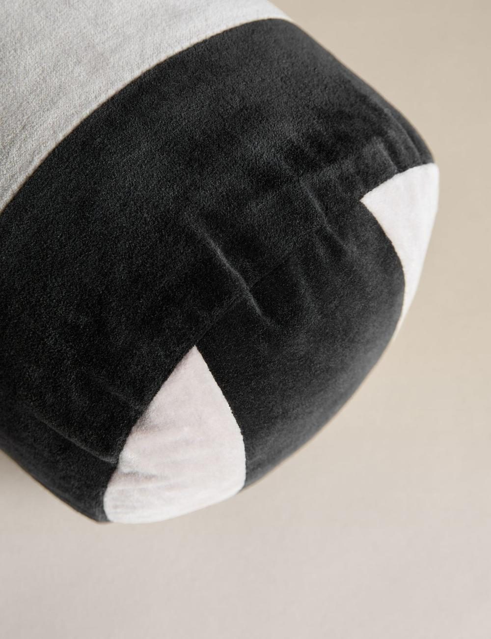 M&S X Kelly Hoppen Stripe Round Bolster Cushion Pillow — view 7