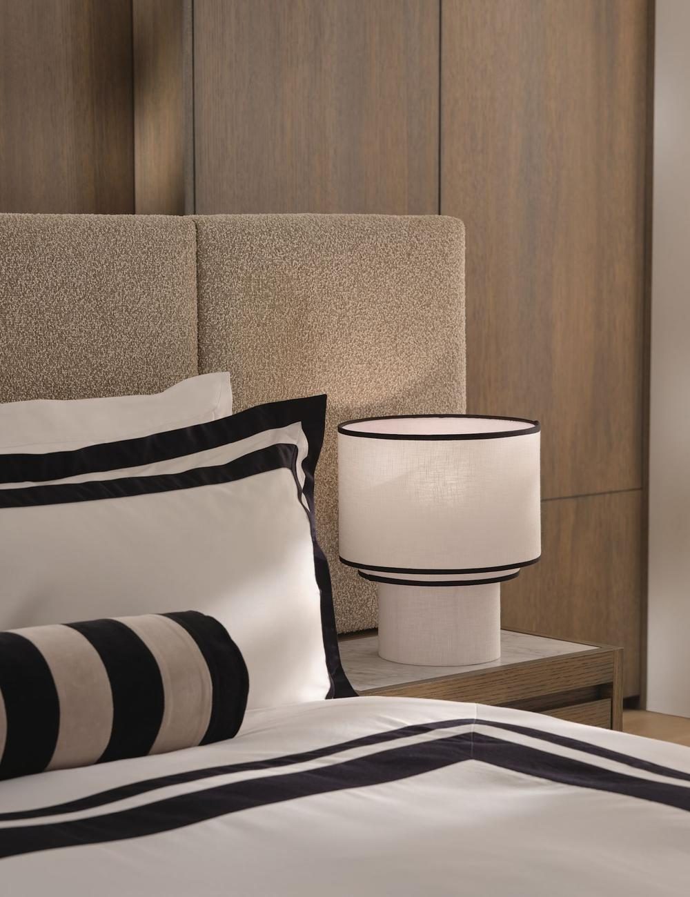 M&S X Kelly Hoppen Stripe Round Bolster Cushion Pillow — view 8