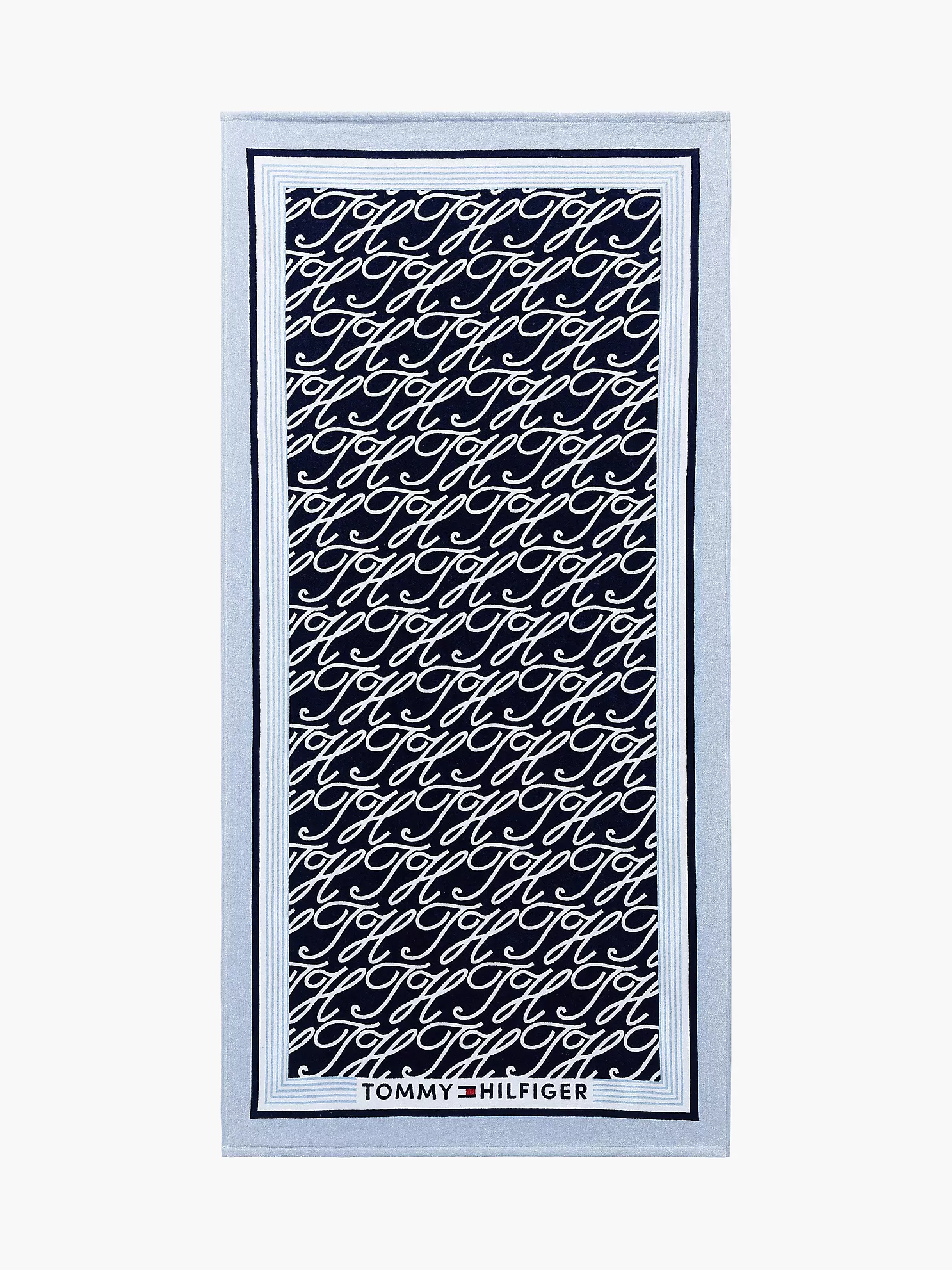 Tommy Hilfiger Allover Script Monogram Beach Towel