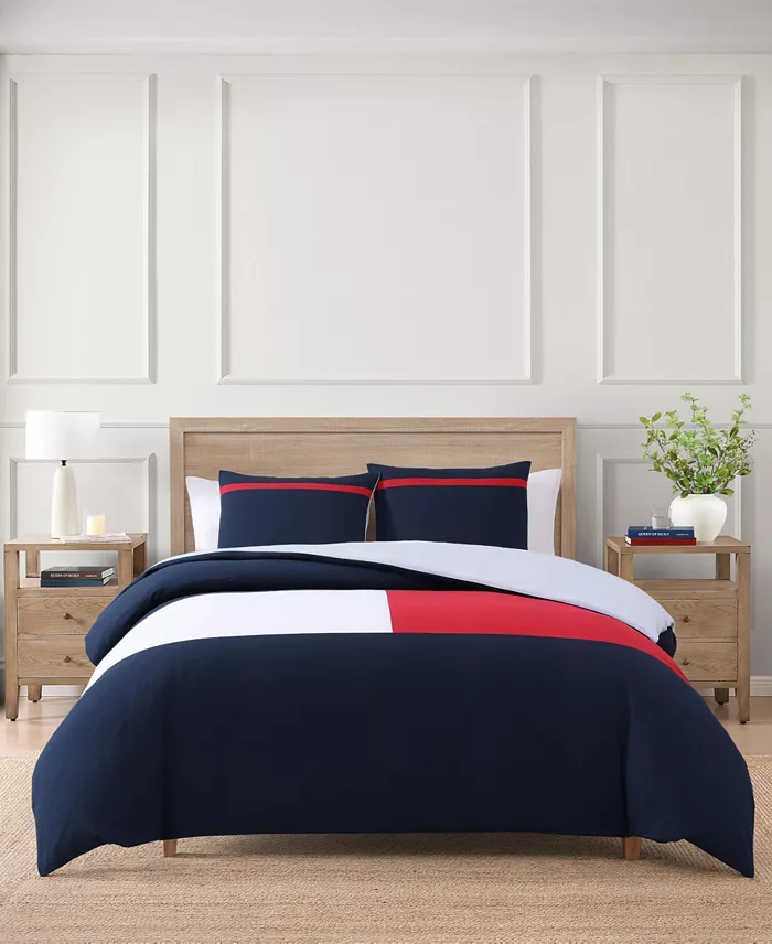 Tommy Hilfiger Cotton Rich Seersucker Comforter Set