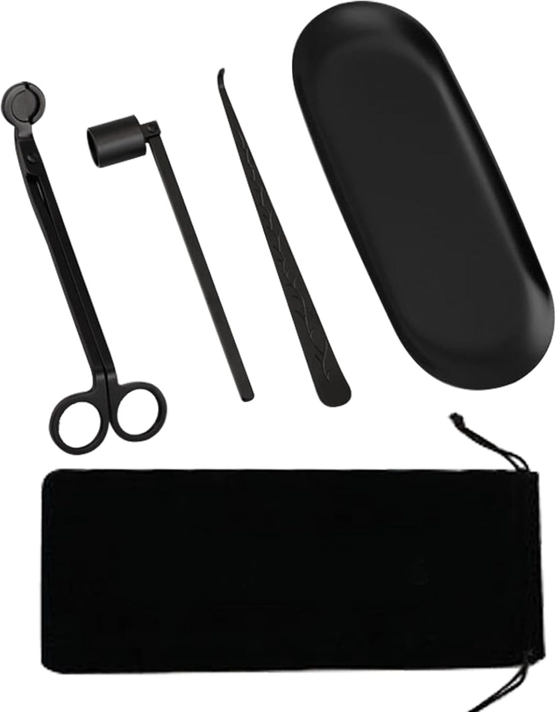 4 in 1 Candle Accessory Set, Candle Snuffer, Candle Wick Cutter, Candle Dipper, Storage Tray Plate, Candle Care Kit — view 3