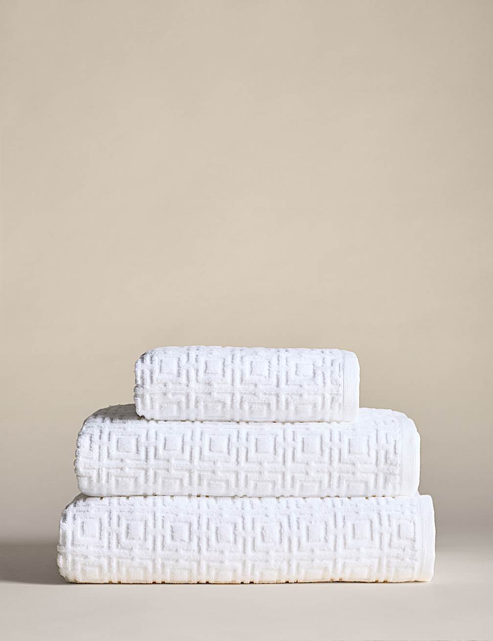 M&S Kelly Hoppen Ultimate Turkish Cotton Geometric Bath Sheet