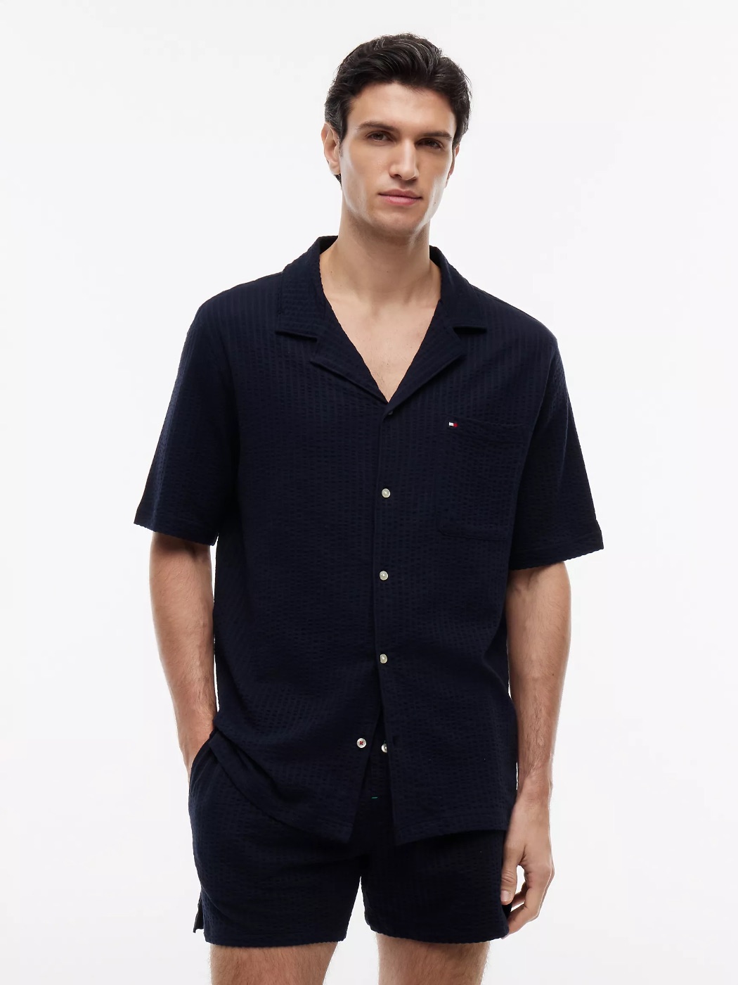 Tommy Hilfiget Short-Sleeve Seersucker Sleep Shirt