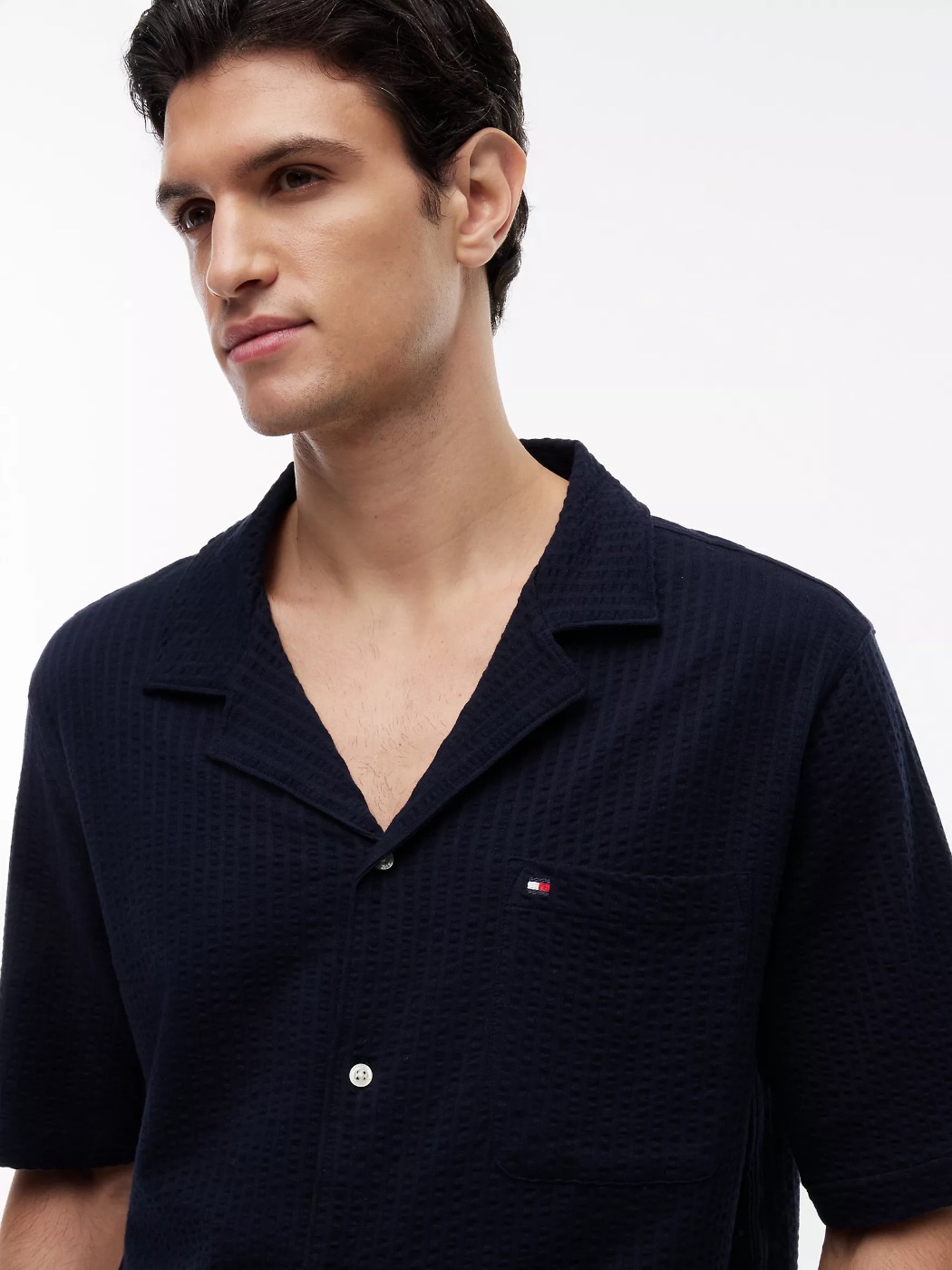 Tommy Hilfiget Short-Sleeve Seersucker Sleep Shirt — view 3
