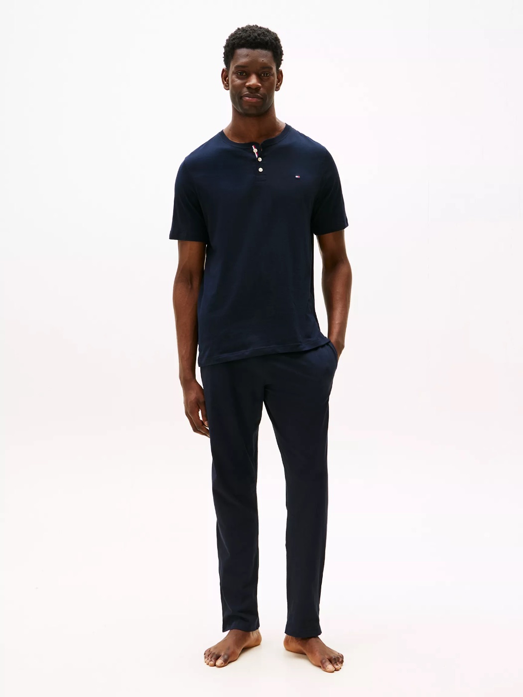Tommy Hilfiger Sueded Jersey Henley Sleep Shirt — view 3