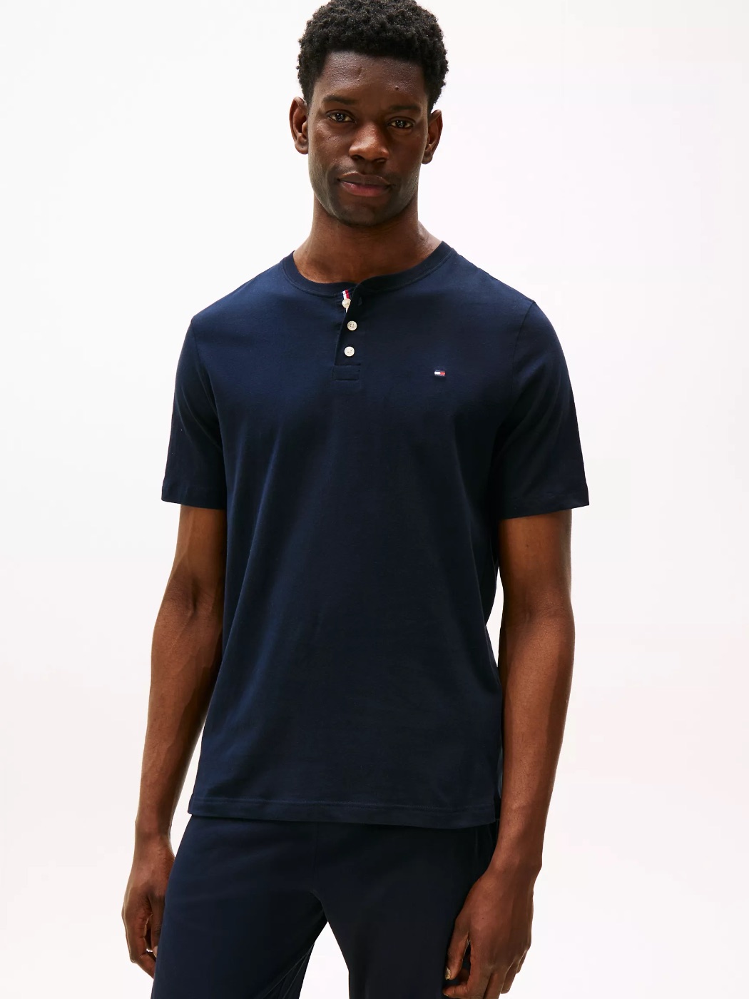 Tommy Hilfiger Sueded Jersey Henley Sleep Shirt