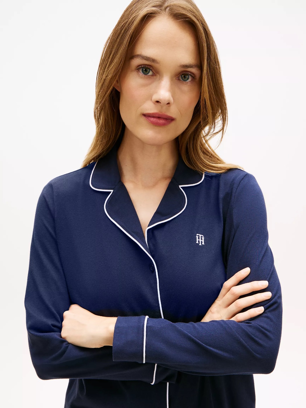 Tommy Hilfiger Long Sleeve Shirt & Pant Sleep Set — view 2