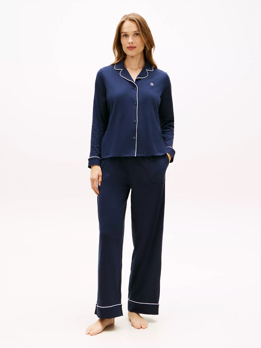 Tommy Hilfiger Long Sleeve Shirt & Pant Sleep Set — view 6