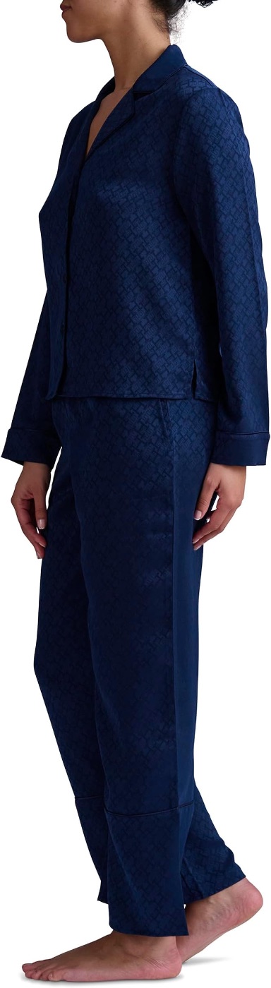 Tommy Hilfiger Women's Notch Top & Long Pant 2 Piece Pajama Set — view 4