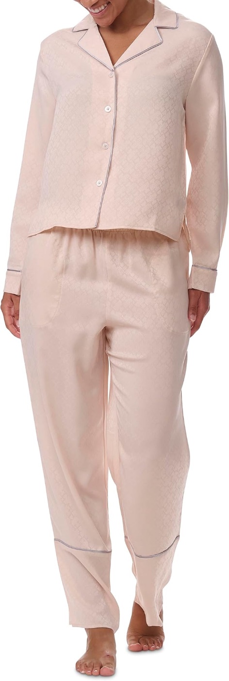 Tommy Hilfiger Women's Notch Top & Long Pant 2 Piece Pajama Set — view 4