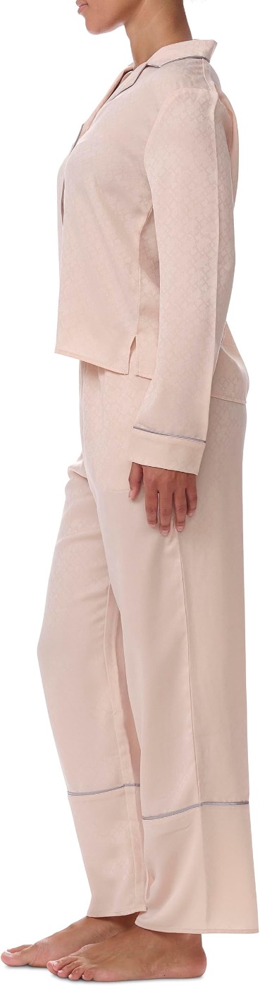 Tommy Hilfiger Women's Notch Top & Long Pant 2 Piece Pajama Set — view 3