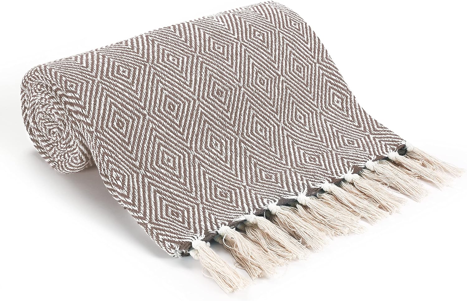 EHC Cotton Diamond Throw - Beige