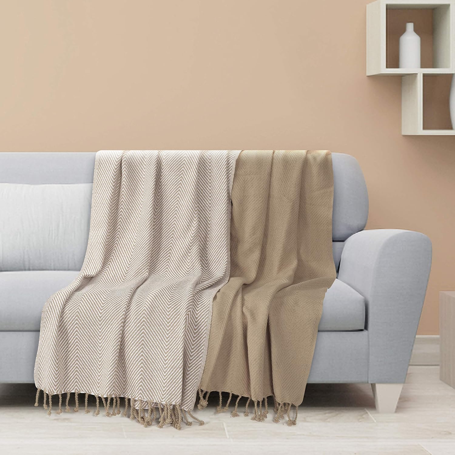 EHC Luxury Throw - Beige — view 2