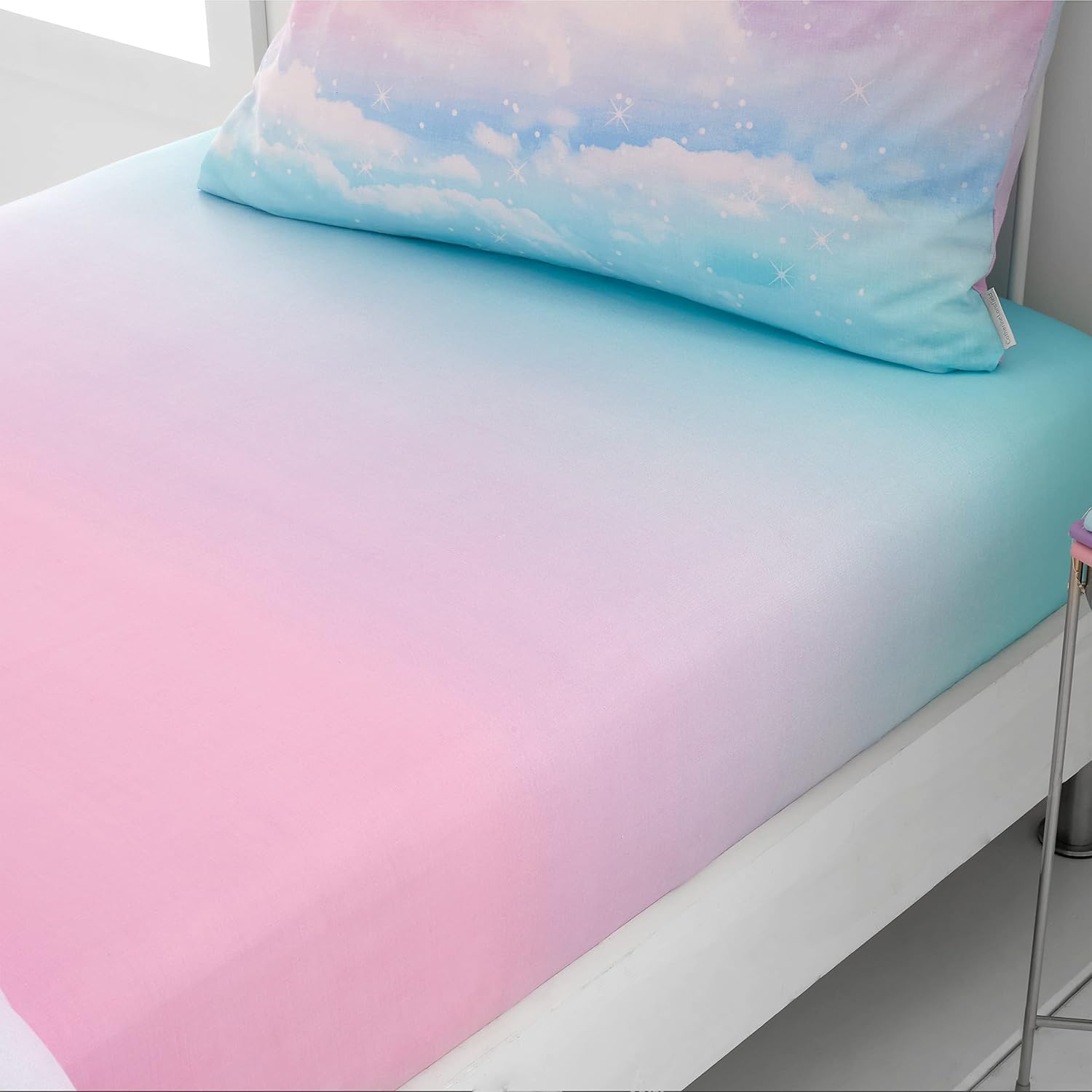 CL Rainbow Clouds Single Fitted Sheet