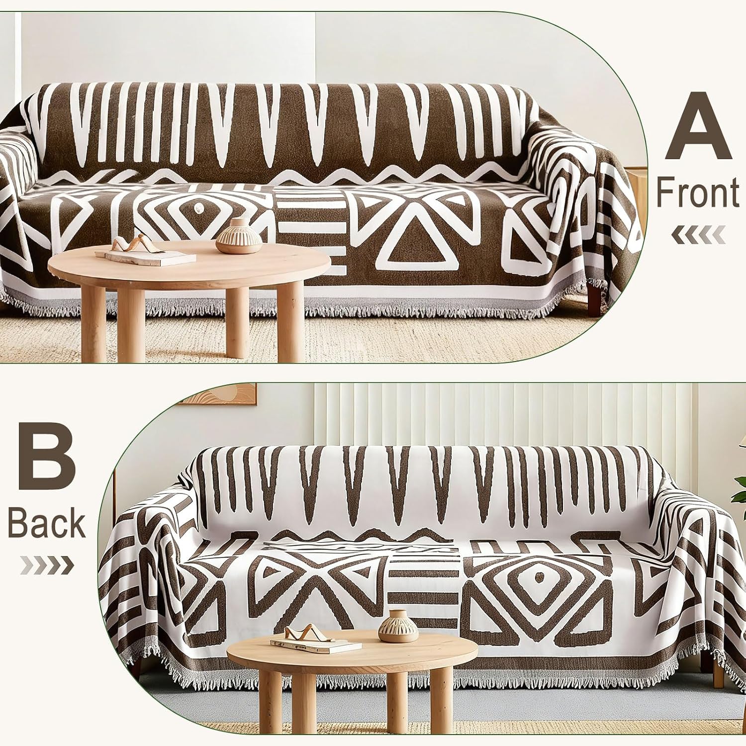 Somna Chenille Boho Sofa Cover — view 4