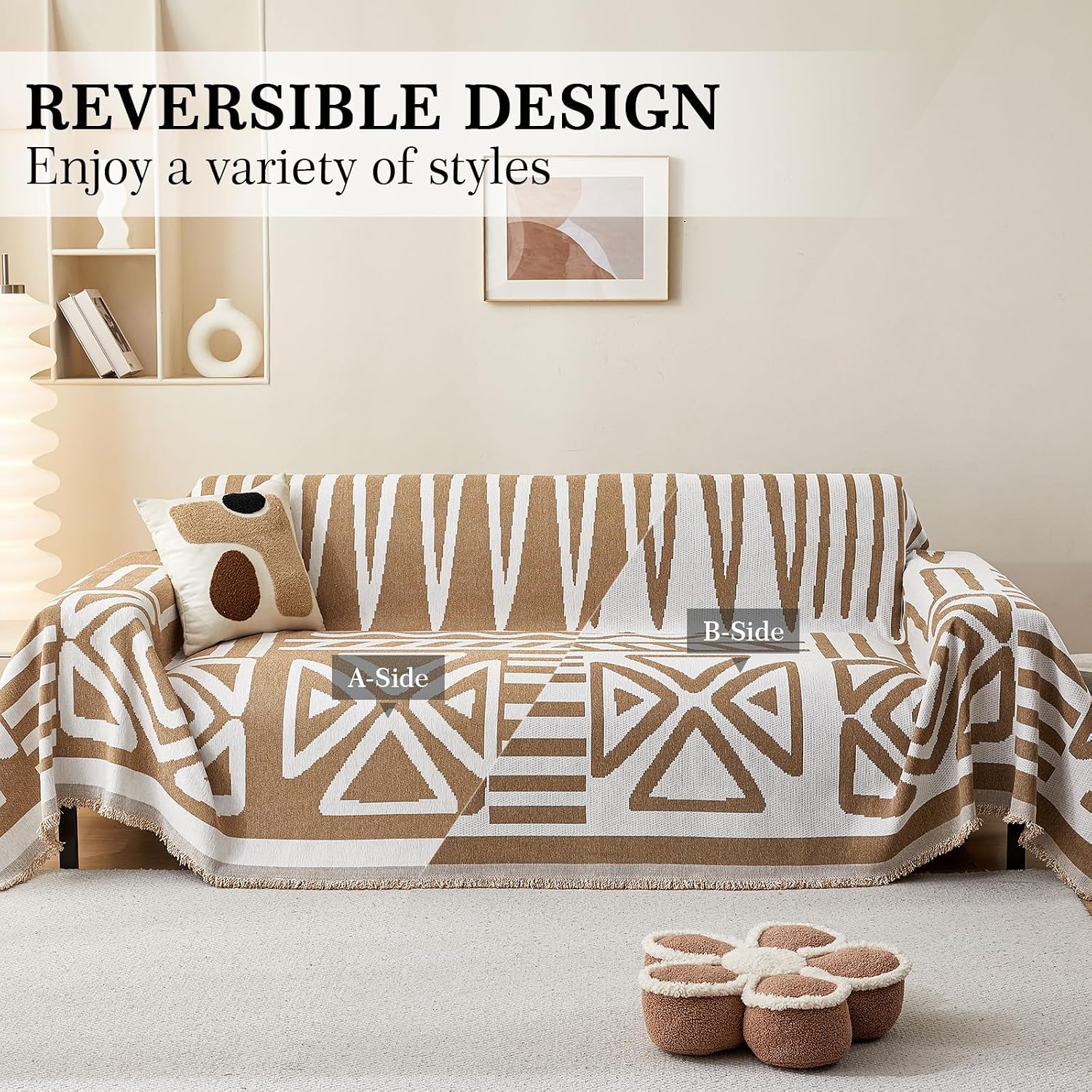 Somna Boho Chenille Sofa Cover — view 2
