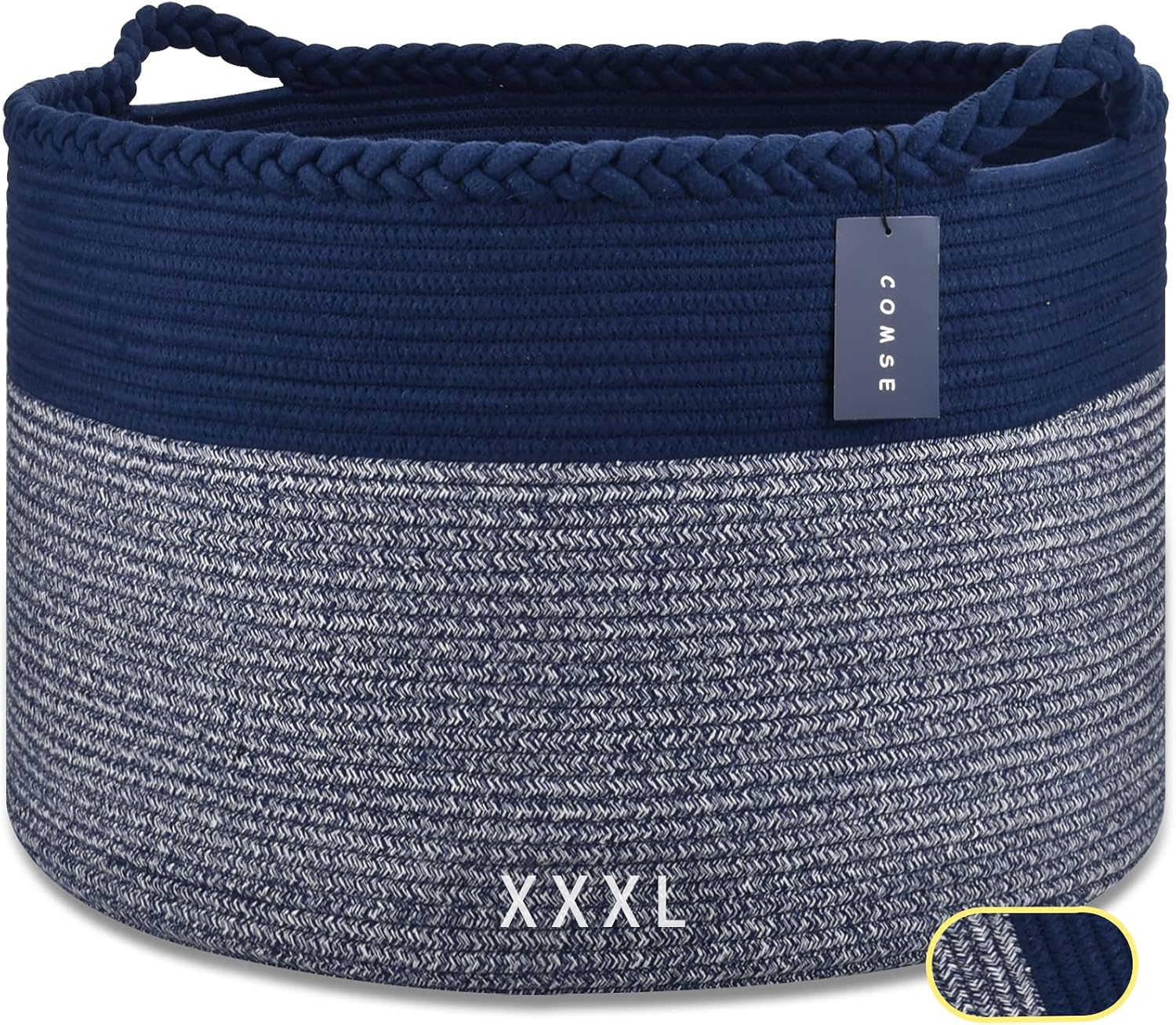 Somna Cotton Rope Basket Navy Blue