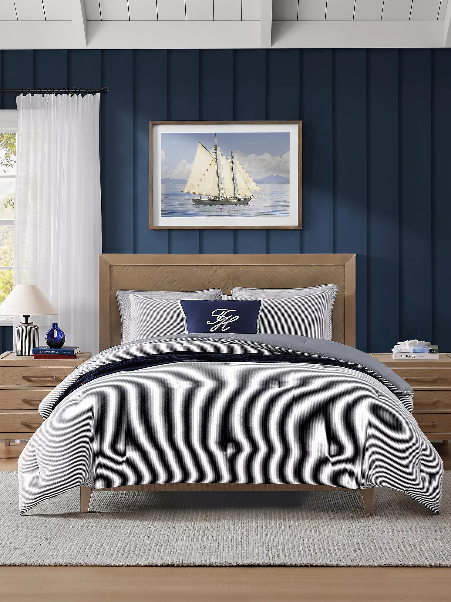 Tommy Hilfiger Monogram Cotton Accent Pillow — view 5