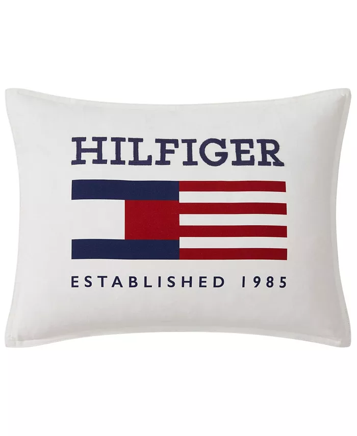 Tommy Hilfiger Hilfiger Graphic 1985 Cotton Decorative Pillow