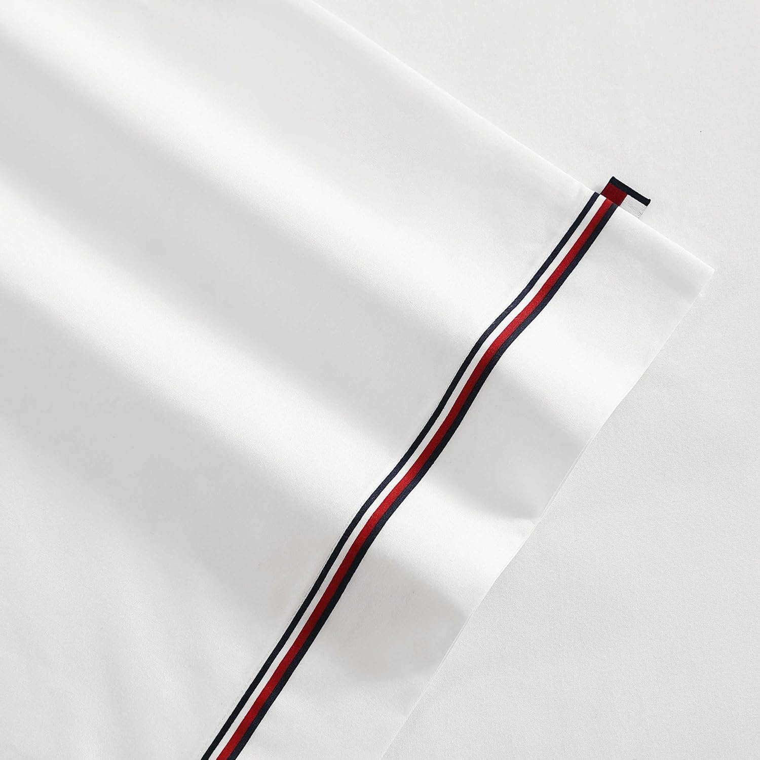 Tommy Hilfiger Global Stripe 4-Piece White/Red/Blue Cotton King Sheet Set — view 6