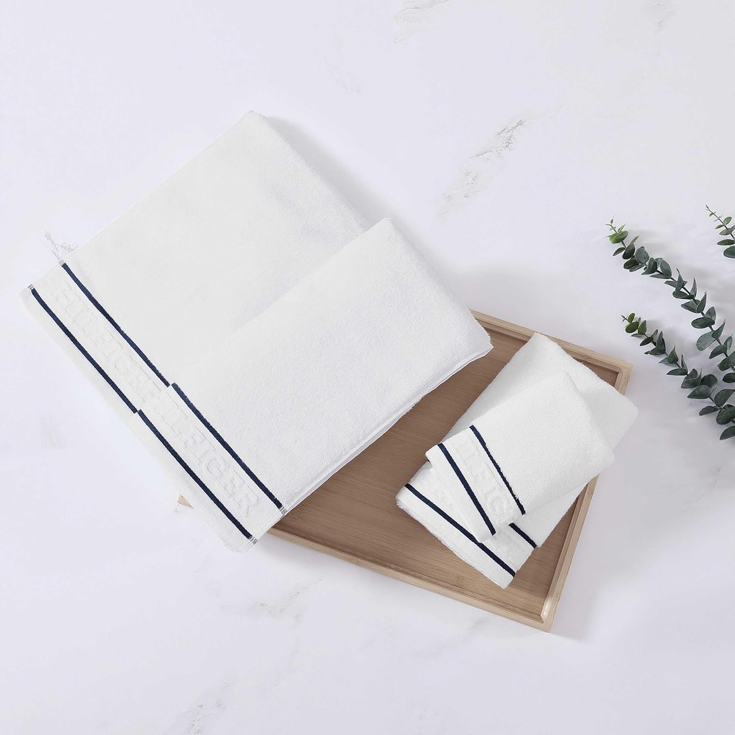 Tommy Hilfiger TH Legacy White 6-Piece Terry Cotton Towel Set — view 2