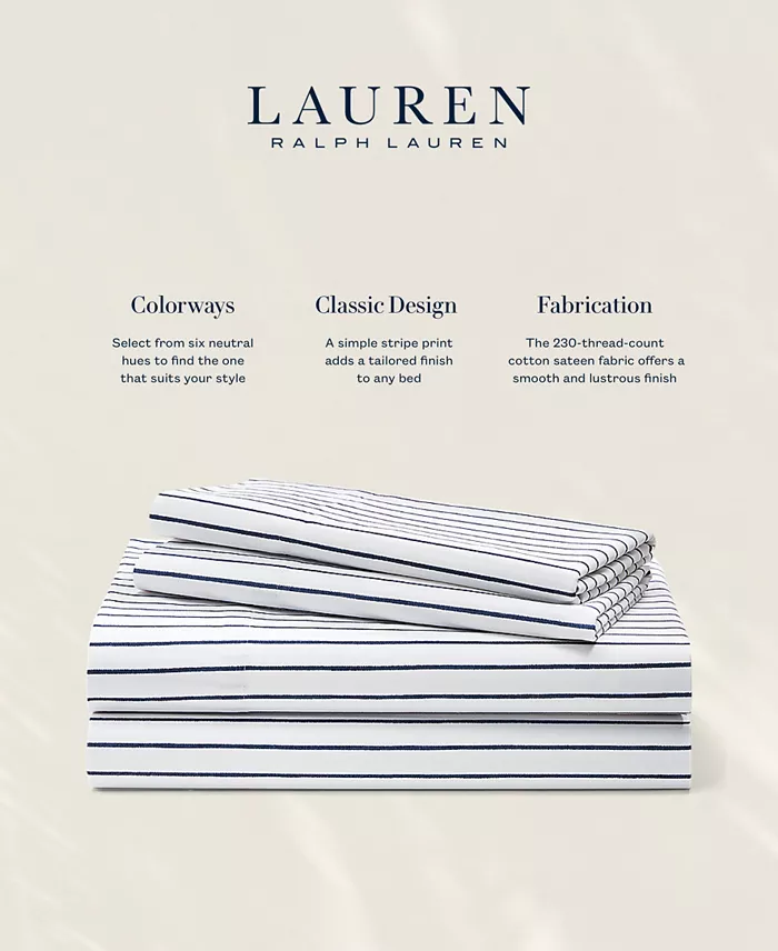 Lauren Ralph Lauren Lauren Ralph Lauren Spencer Stripe Sheet Set, King Bedding — view 5
