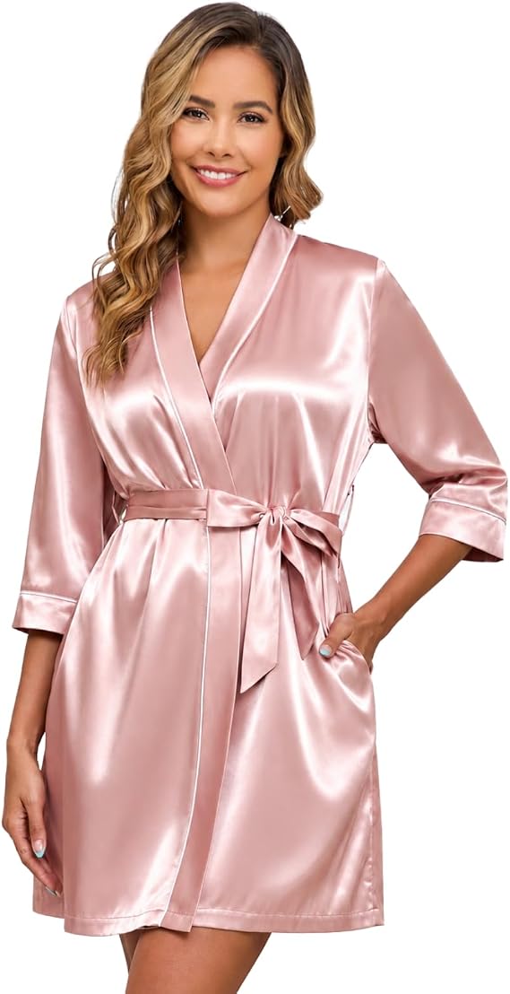 Women's Satin Spa Robe — view 4