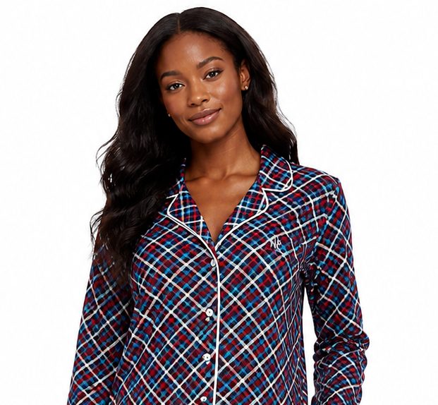 Tommy Hilfiger Women's Long Sleeve Girlfriend Sleep Pajama Set Pj