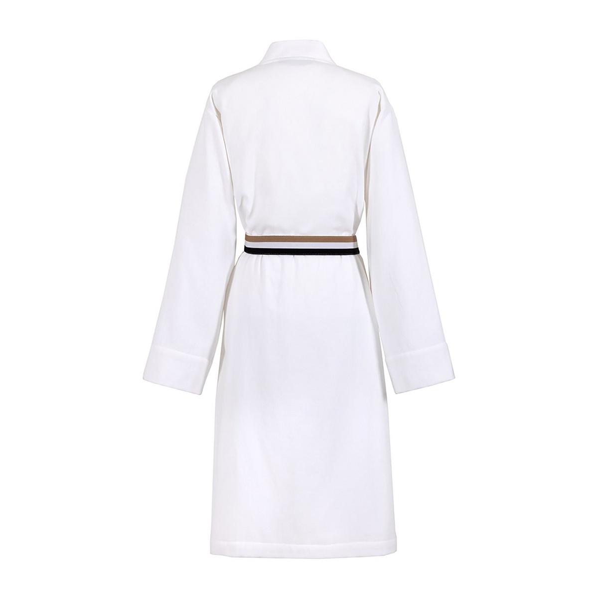 BOSS Home Cotton Dressing Gown / Bathrobe with Signature-Stripe Belt — view 2