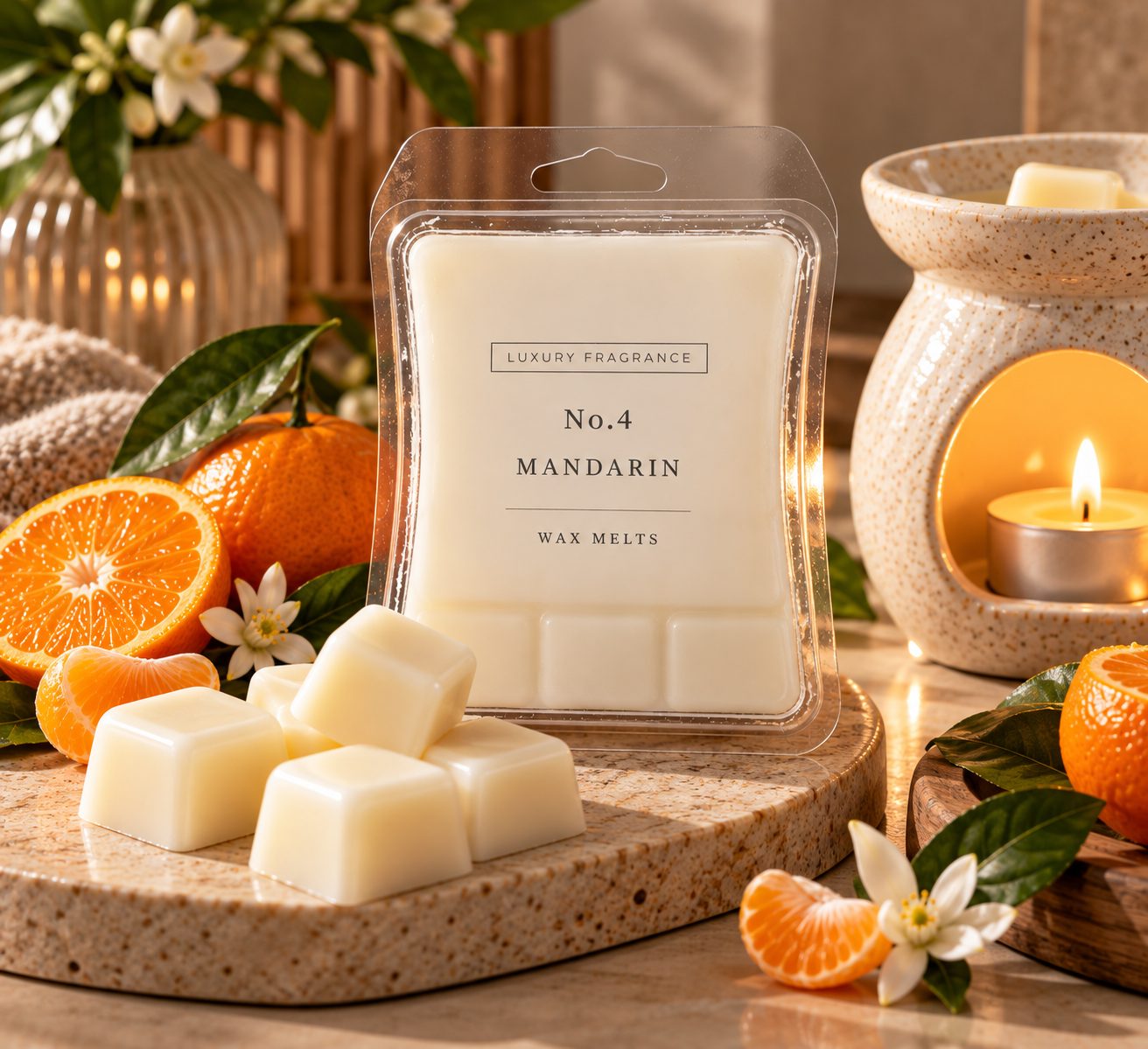 No.4 Mandarin, Lime & Basil - Scented Wax Melts — view 3