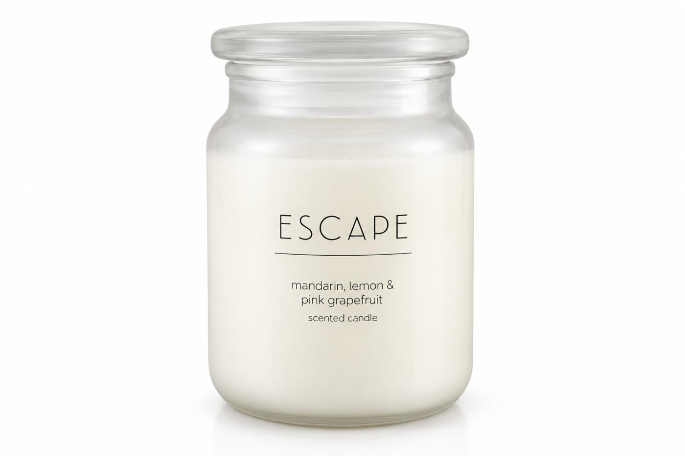 Escape Scented Candle — Mandarin, Lemon & Pink Grapefruit