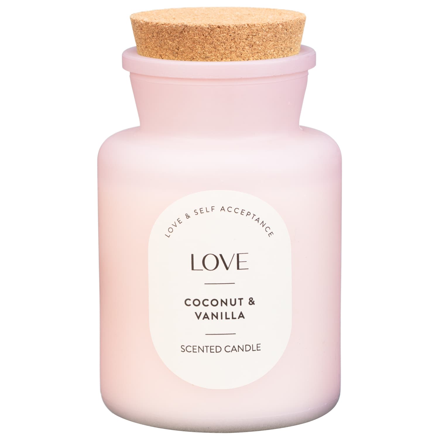 Love Scented Candle with Cork Lid - Coconut & Vanilla