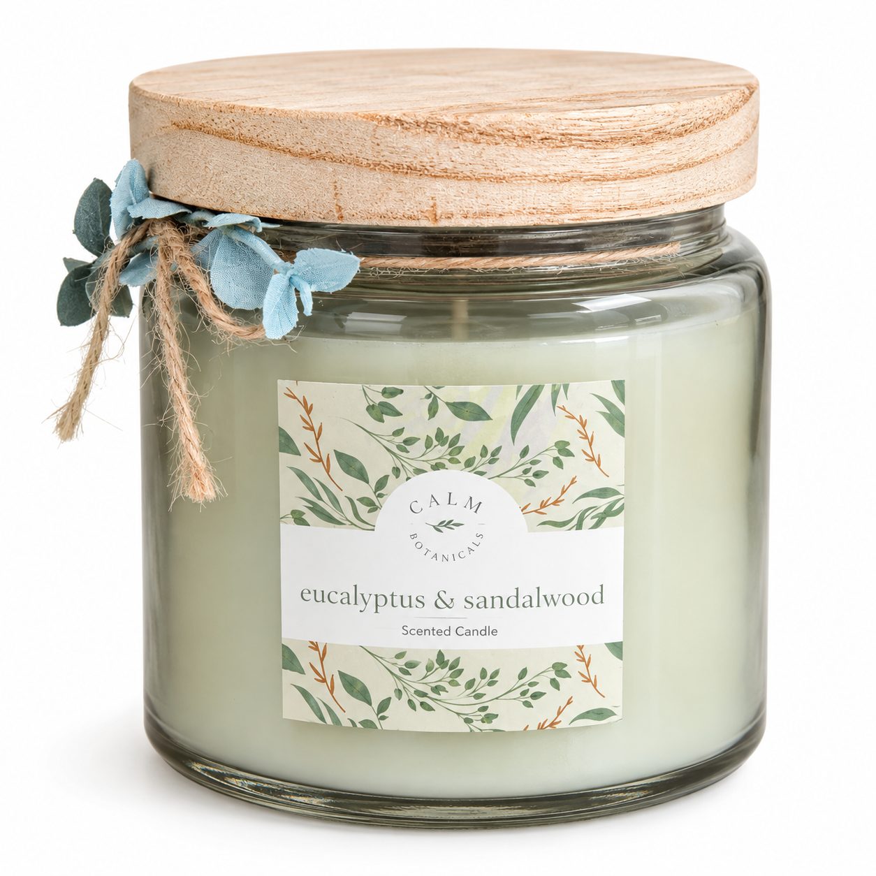 Calm Botanical - Eucalyptus and Sandalwood Scented Candle