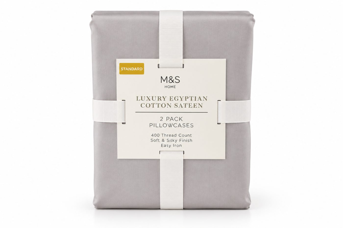 M&S Home Luxury Egyptian Cotton Sateen 2 Pack Pillowcases