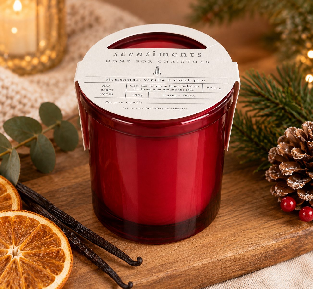 Scentiments - Home for Christmas - Scented Candle — view 2